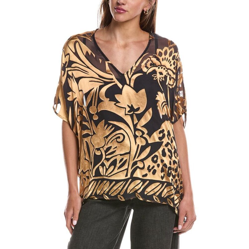 Johnny Was Womens  Croft Silk-Blend Poncho